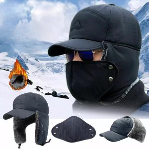 Žieminė šilta kepurė su burnos apdangalu | BOMBERKO