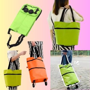 Sulankstomas pirkinių krepšys su ratukais | FOLDNCARRY