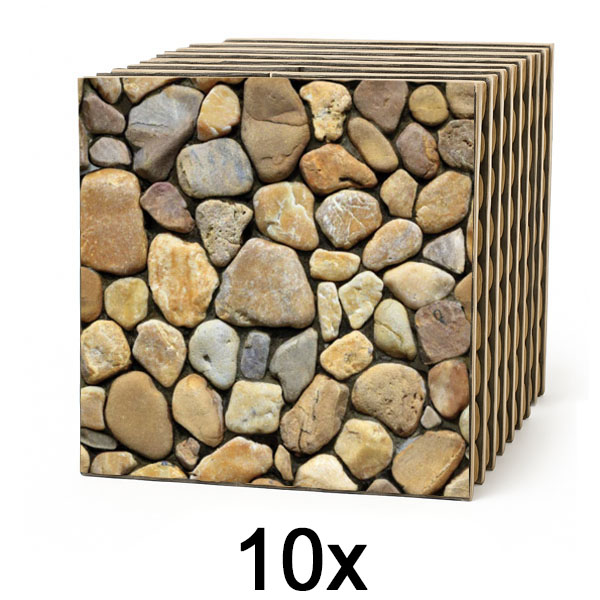1x 3D sienų plytelės su akmens efektu – nulupk ir priklijuok | STONEBLOCKS